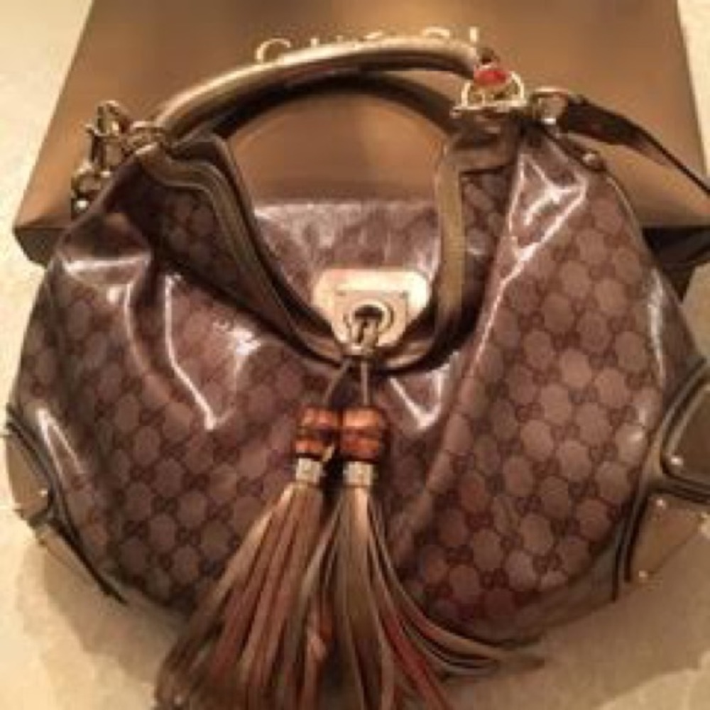 Gucci Crystal Monogram Indy Handbag - Picture 5 of 6